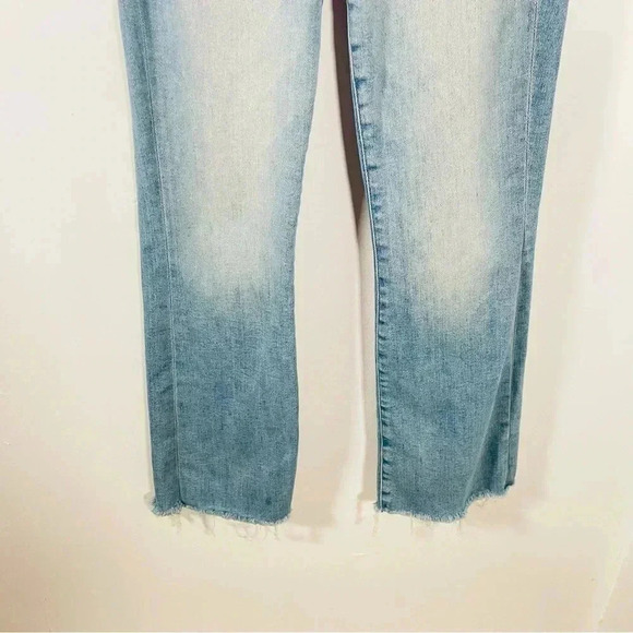 MOTHER Denim The Hustler Ankle Fray Jeans Au Revoir Wash Distressed Preppy - Picture 8 of 11